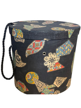 Unbranded Decorative Oval Storage Bin One Size Black Multicolor